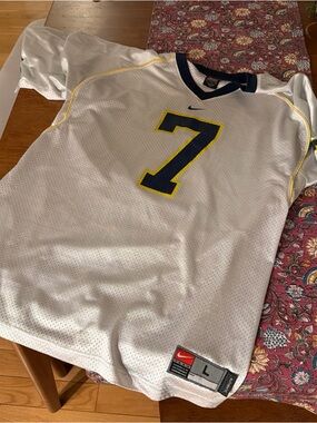 University of Michigan Wolverines Nike White Mesh Jersey